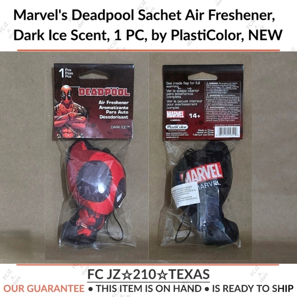 PlastiColor Other - Marvel's Deadpool Sachet Air Freshener,Dark Ice Scent, 1 PC, by PlastiColor, NEW
